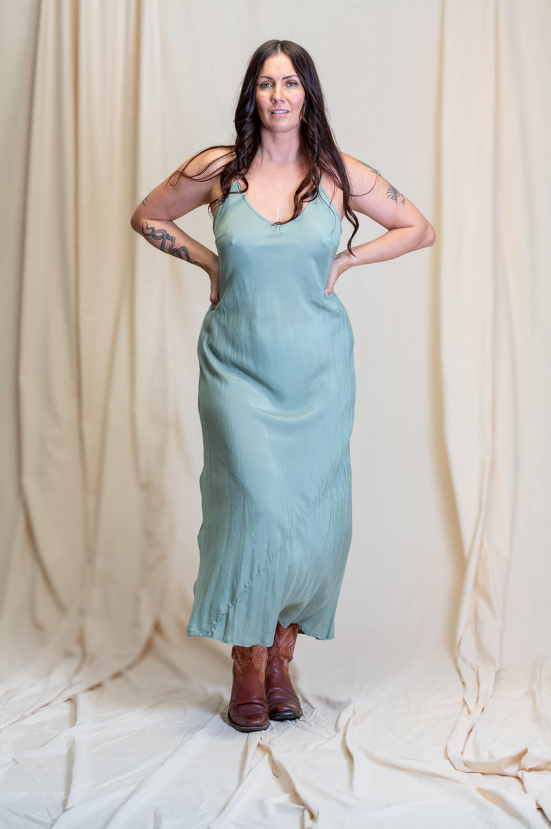 Otomo Linen Silk Slip Maxi