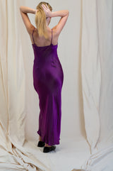 Otomo Silk Slip Maxi Grape