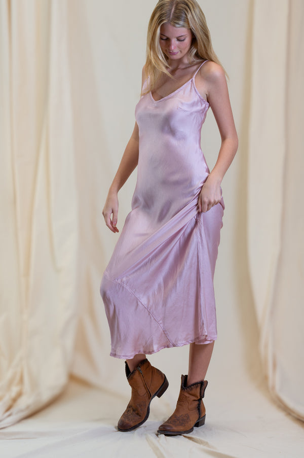 Otomo Silk Slip Maxi Mauve