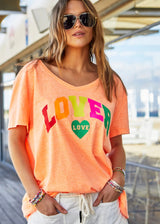 Hammill & Co - V-neck Lover Tee - Orange