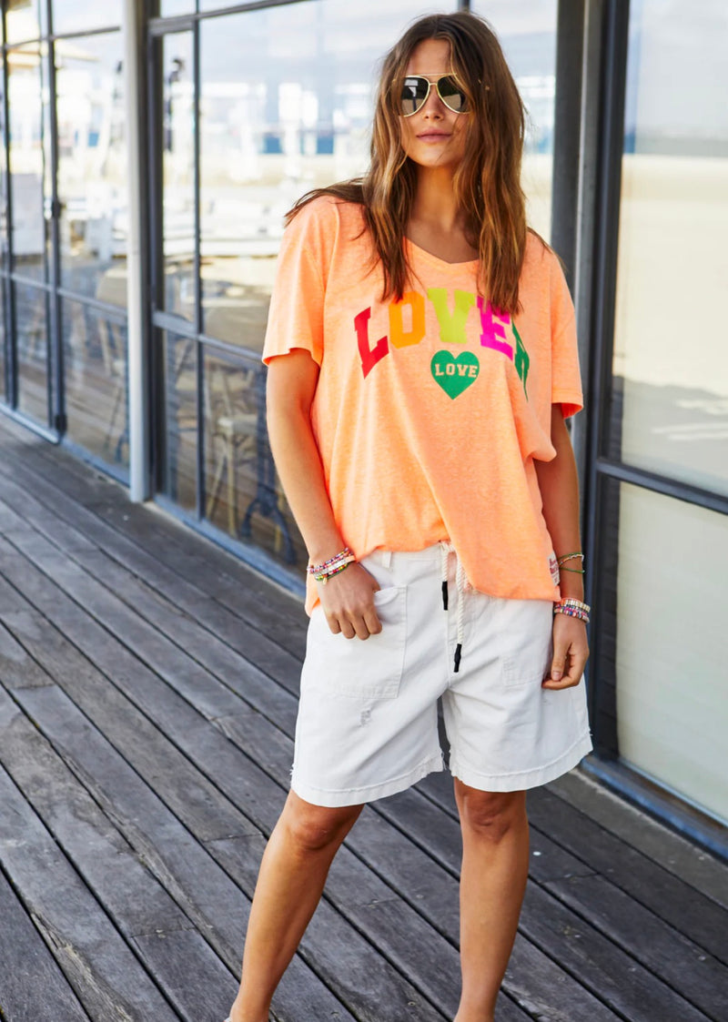 Hammill & Co - V-neck Lover Tee - Orange