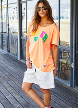 Hammill & Co - V-neck Lover Tee - Orange