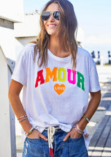 Hammill & Co Crew Neck Amour Tee – White