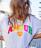 Hammill & Co Crew Neck Amour Tee – White