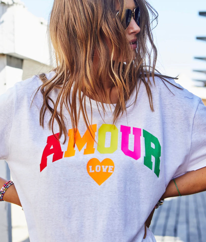 Hammill & Co Crew Neck Amour Tee – White