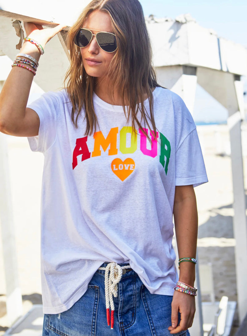 Hammill & Co Crew Neck Amour Tee – White