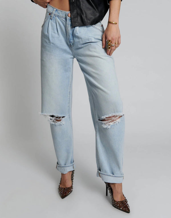 One Teaspoon - Smiths Low Waist Wide Leg Denim Jeans - Casanova