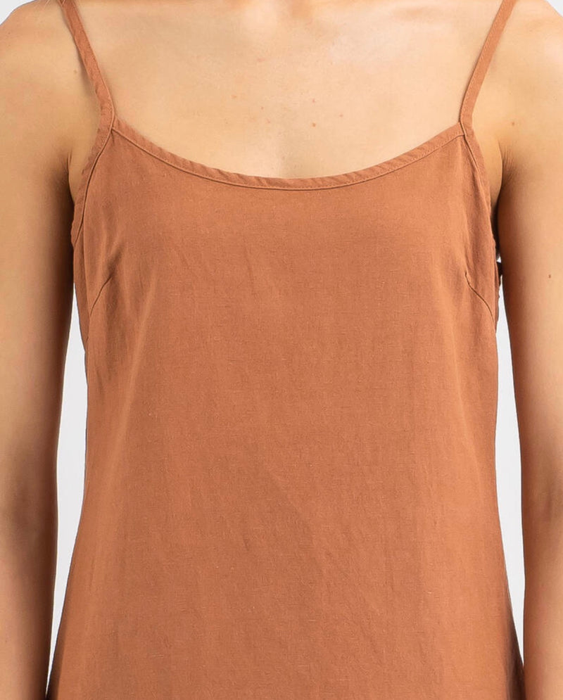 Rhythm Classic Slip Dress Brown