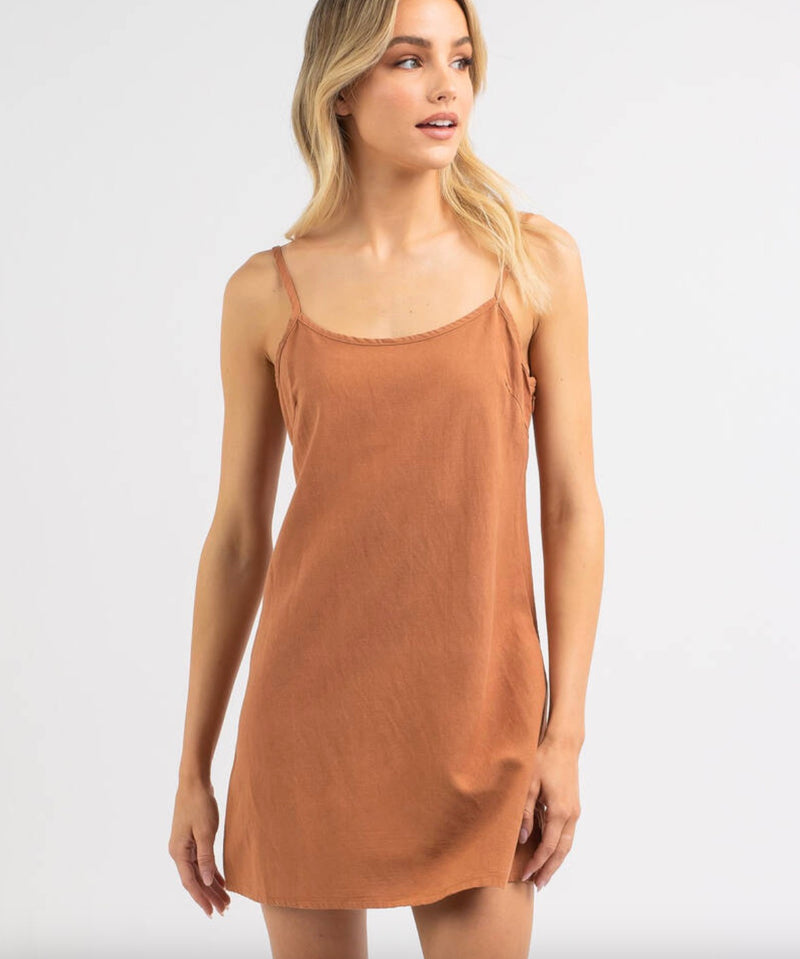 Rhythm Classic Slip Dress Brown