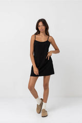 Rhythm Classic Slip Dress Black