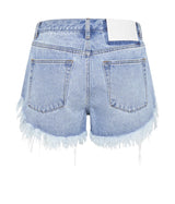 One Teaspoon - Outlaws Low Waist Mid Length Denim Shorts - Bolt Blue