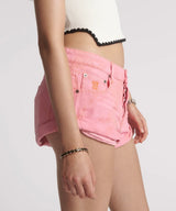 One Teaspoon - Bandits Low Waist Denim Shorts - Pink Kiss