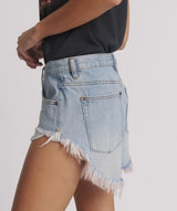 One Teaspoon - Rollers Low Waist Denim Shorts - Blue Tobacco