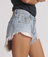 One Teaspoon - Rollers Low Waist Denim Shorts - Blue Tobacco