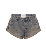 One Teaspoon - Bandits Low Waist Denim Shorts - Island Blue