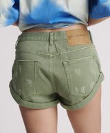 One Teaspoon - Bandits Low Waist Denim Shorts - Super Khaki