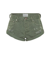 One Teaspoon - Bandits Low Waist Denim Shorts - Super Khaki