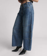 One Teaspoon - Barrel Mid Waist Wide Leg Denim Jeans - Dirty Blue Love