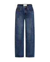 One Teaspoon - Barrel Mid Waist Wide Leg Denim Jeans - Dirty Blue Love