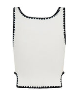 One Teaspoon - Knitted Scallop Tank Top - Cream