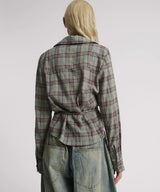 One Teaspoon - Get Checked Wrap Shirt - Sage