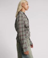 One Teaspoon - Get Checked Wrap Shirt - Sage