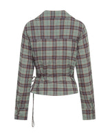 One Teaspoon - Get Checked Wrap Shirt - Sage