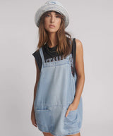 One Teaspoon - Hemp Denim Pini Mini Dress - Faded Blue