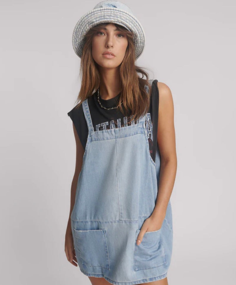 One Teaspoon - Hemp Denim Pini Mini Dress - Faded Blue