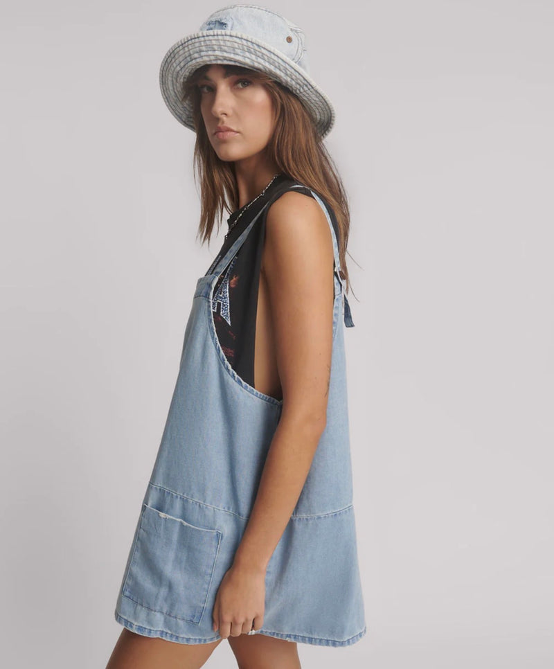 One Teaspoon - Hemp Denim Pini Mini Dress - Faded Blue