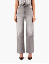 Rollas Jeans Heidi High Rise Relaxed Straight | Stone Grey