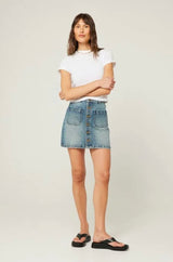 Rollas - A-Line Mini Skirt - Tough Stone