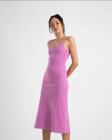 Summi Summi - MIDI A LINE DRESS - Fuchsia