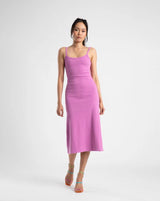 Summi Summi - MIDI A LINE DRESS - Fuchsia