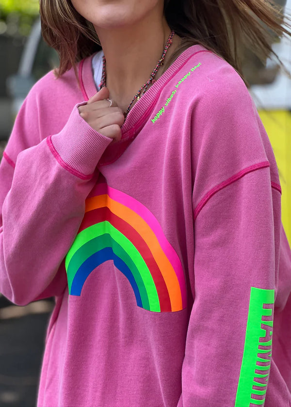 Hammill & Co - Vintage Rainbow Sweat - Washed Pink