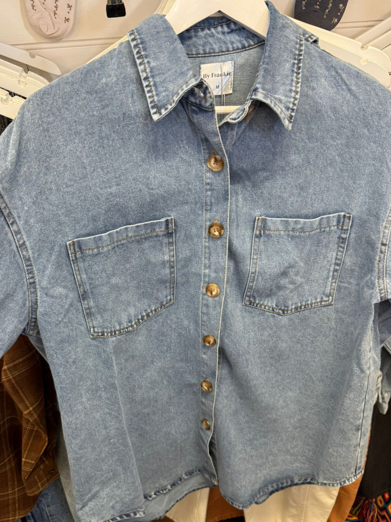 By Frankie Light Denim Top