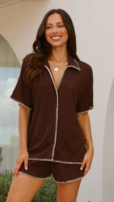 By Frankie Two Piece Set Brown
