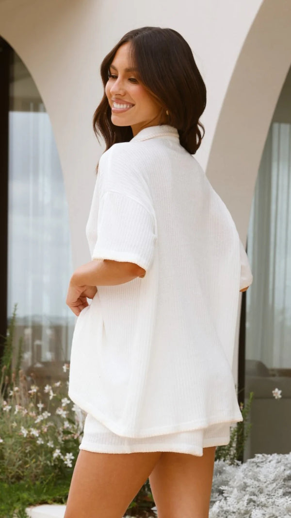 By Frankie White Two Piece Set White