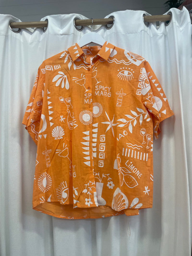 By Frankie Orange Spicy Marg two piece set