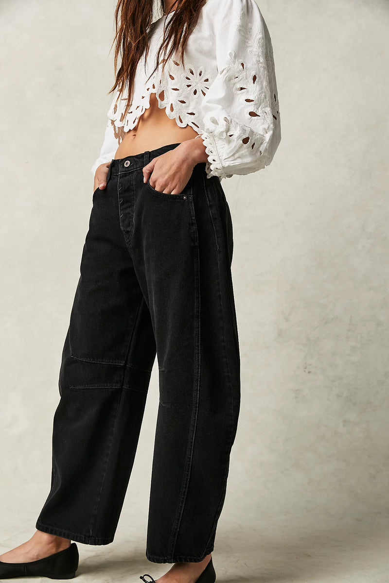 Free People - Good Luck Mid-Rise Barrel Jeans - Soundwave