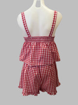 By Frankie Red and White Gingham two piece set