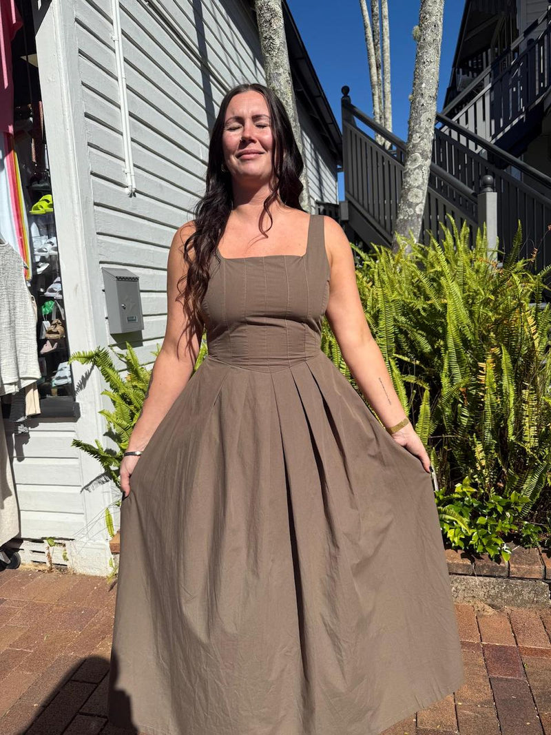 Miou Muse Brown Dress