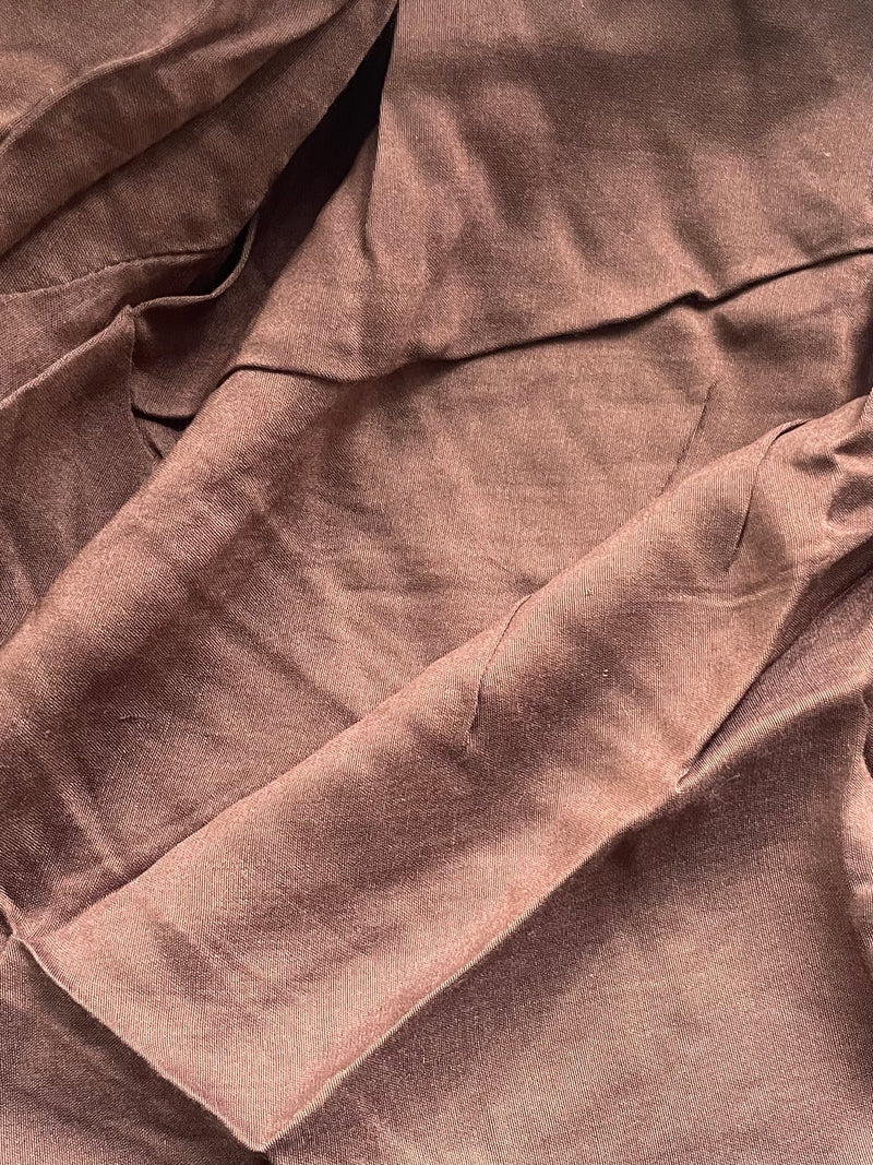 Otomo Linen Silk Slip Short Chocolate