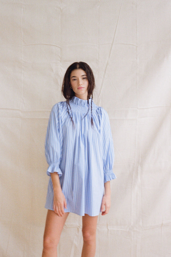 The Dasha Dress | Blue Stripe