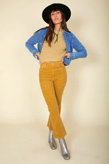 Dusters Bootcut Crop - Straw Cord