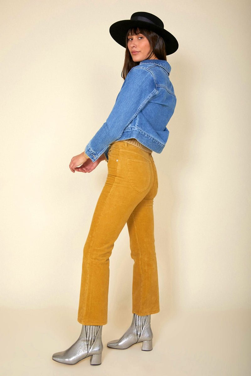 Dusters Bootcut Crop - Straw Cord